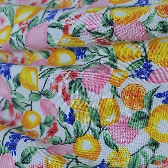 Just Found Lemon Floral Print Multicolor Dress Juniors Medium - Picture 2 of 13